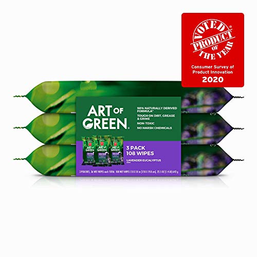 Photo 1 of Art of Green Cleaning Wipes, Lavender Eucalyptus, 36 Count (Pack of 3) 108 Total Wipes