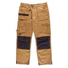 Photo 1 of ProTradesman Men's 30 in. W x 31 in. L Tan Polyester/Cotton/Elastane Heavy-Duty Stretch Work Pant
