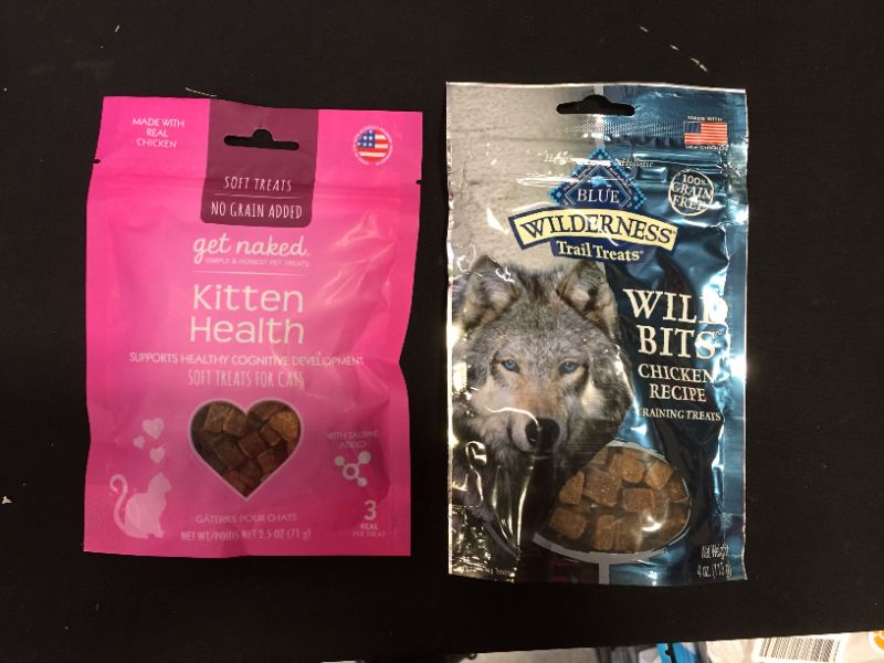 Photo 1 of "WILDERNESS TRAIL TREATS" EXPIRE BY:  OCT 17 2021
"KITTEN HEALTH" EXPIRE BY: JULY 13 2022