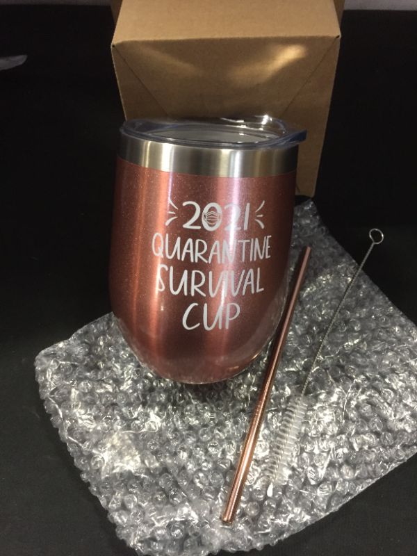 Photo 1 of 12oz rose gold 2021 quarantine survival cup 