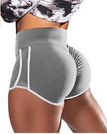 Photo 1 of Gafeng Women's Scrunch Butt Shorts Booty Lifting Ruched High Waist Workout Yoga Running Short Leggings  size L
l