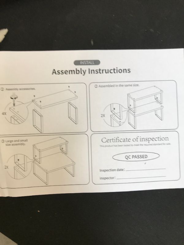 Photo 1 of 2 tier metal organizing cabinet shelf