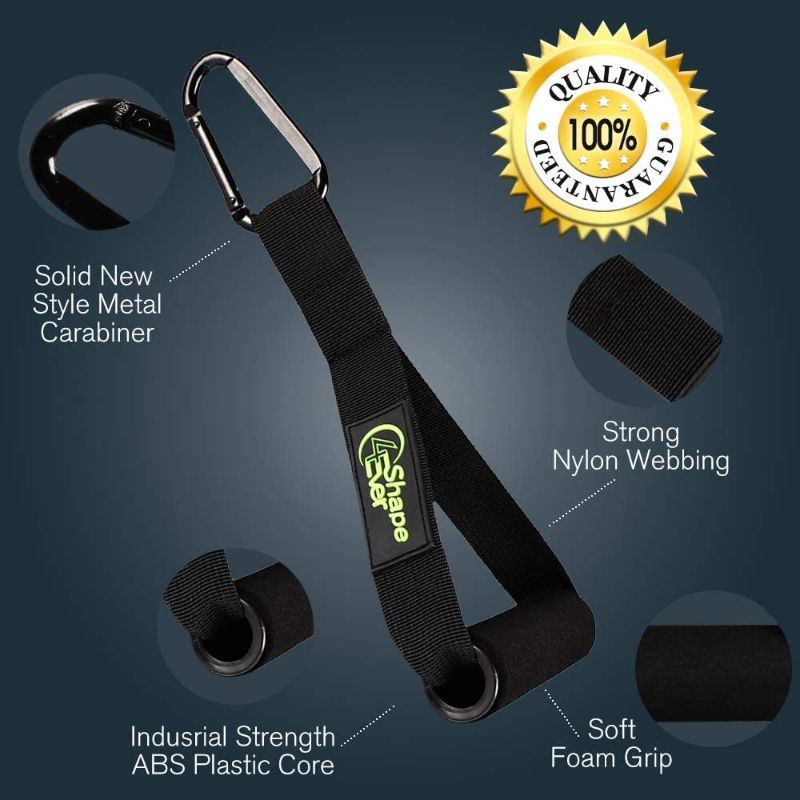 Photo 1 of 4EverShape Resistance Bands Handles, Upgraded Grip Wide Design with Solid ABS Cores, Durable Big Carabiners for Cable Machines and Exercise Bands Workout

