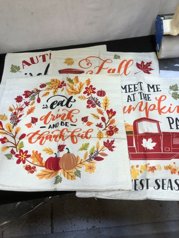 Photo 2 of YGEOMER Fall Pillow Covers 18x18 Inches Fall Decorations Thanksgiving Farmhouse Retro Throw Pillowcase Autumn Pumpkin Cushion Case for Home Decor Set of 4
