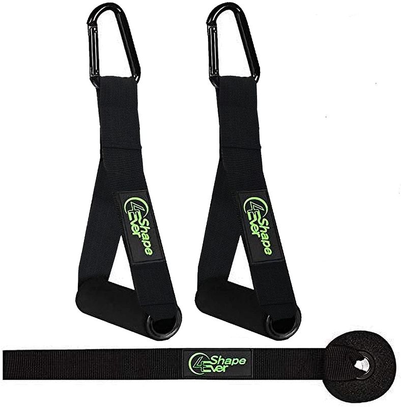 Photo 1 of 4EverShape Resistance Bands Handles, Upgraded Grip Wide Design with Solid ABS Cores, Durable Big Carabiners for Cable Machines and Exercise Bands Workout
