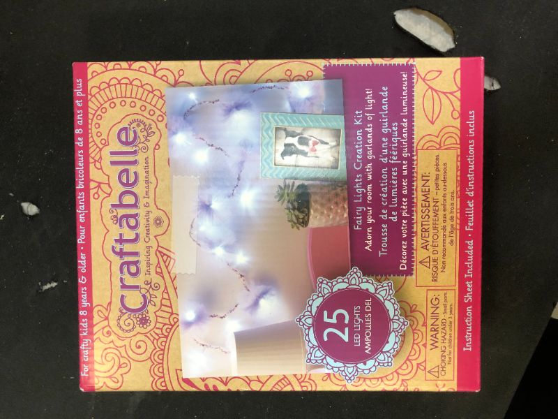 Photo 2 of Craftabelle – Fairy Lights Creation Kit – DIY Twinkle Lights for Bedroom – 7pc String Light Set with Accessories – DIY Arts & Crafts for Kids Aged 8 Years +
