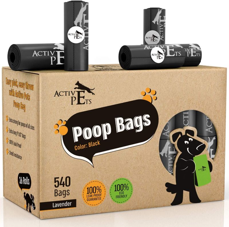 Photo 1 of Active Pets Dog Poop Bag, Extra Thick Dog Waste Bags, Leak-Proof Dog Bags For Poop, Easy-Tear Dog Poop Bags, Strong Doggy Poop Bags, Lavender-Scented Dog Waste Bags Eco-Friendly Doggie Bags For Poop
