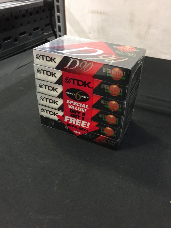 Photo 1 of TDK 90-Minute Audio Tapes (6-Pack) (D90S6F)