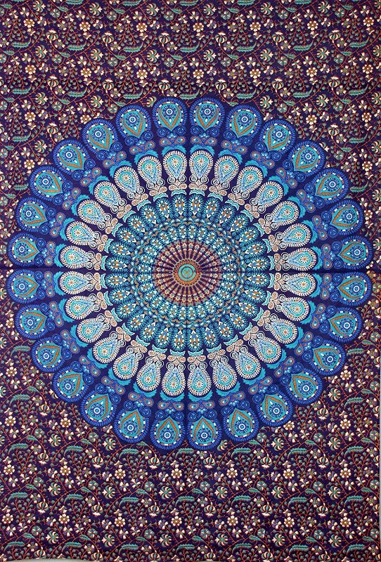 Photo 1 of CRAFT KALA Beautiful Mandala Tapestry Wall Hanging Art for Bedroom Living Room Dorm Décor | Dimension: 54 x 84 inches
