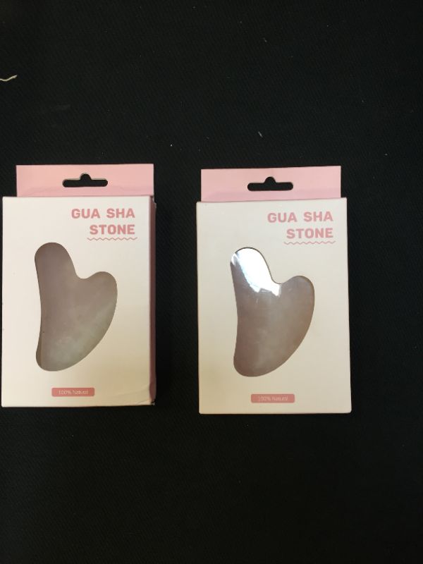 Photo 2 of Gua Sha, Gua Sha Facial Tool, Quartz Scrapping Stone, a relaxing anti-aging facial massage tool, can also be used on the chin, ears, neck, back, arms and legs. (Pink) 2 PCK
