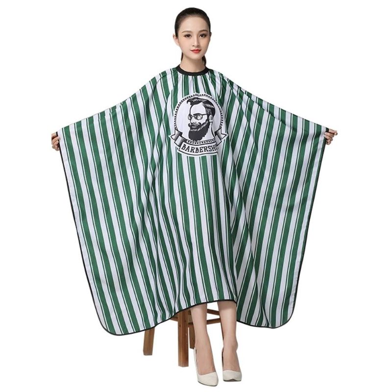 Photo 1 of Flagsky Professional Barber Cape,Polyester Hair Cutting Salon Cape,Water And Stain Resistant Apron,Cutting Hair Beard Hairdressing Cape Anti-Static Haircut,Black and green,57×65 inch
4 PCK