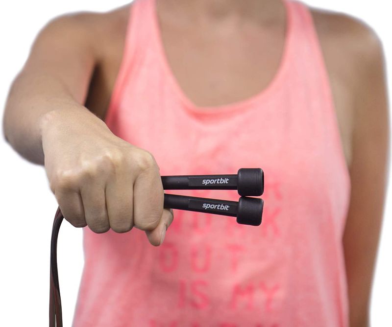 Photo 1 of 2 PACK - SPORTBIT Jump Rope - Adjustable - for Speed Skipping - with Bag & Excercise e-Book
