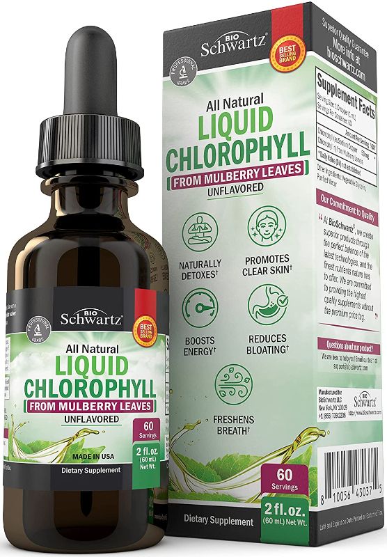 Photo 1 of Chlorophyll Liquid Drops for Skin & Immune Support - Natural Detox Energy Booster & Digestion Support - Liquid Chlorophyll Deodorant for Women & Men - Vegan Unflavored & Alcohol Free - 60 Servings
EXP - 4-2023