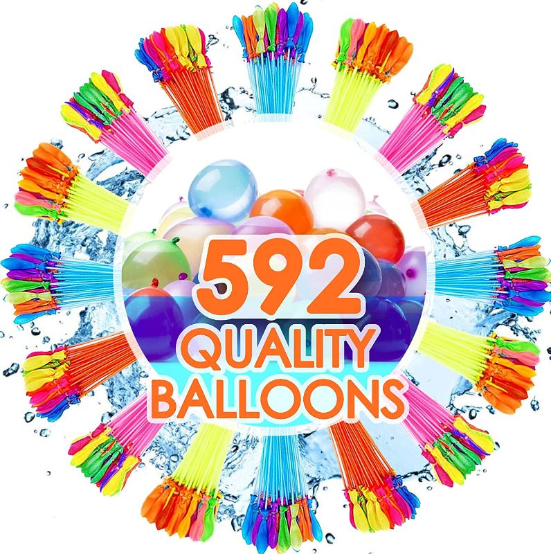 Photo 1 of FEECHAGIER FG Water Balloons for Kids Girls Boys Balloons Set Party Games Quick Fill 592 Balloons for Swimming Pool Outdoor Summer Funs PO724
