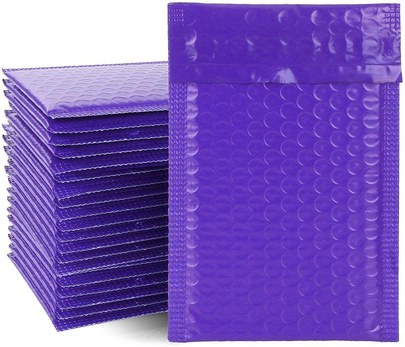 Photo 1 of Purple Bubble Mailers 4x7, 80 PCS Bubble Envelopes, Bubble Packaging Envelopes, Padded Envelopes 4x7 Bubble Poly Mailers Perfect for Packing Express Delivery and Protecting Fragile Goods
