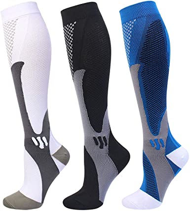 Photo 1 of Gnpolo Graduated Compression Socks Men Women 3 Pairs Nurse Pregnancy Sport Medical Travel
