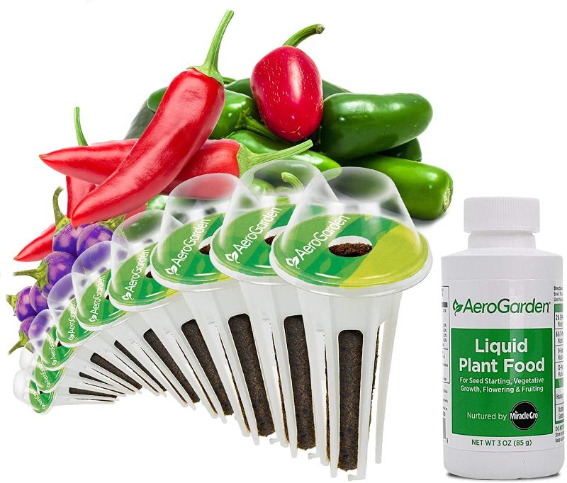 Photo 1 of AeroGarden Spicy Chili Pepper Seed Pod Kit, 9
