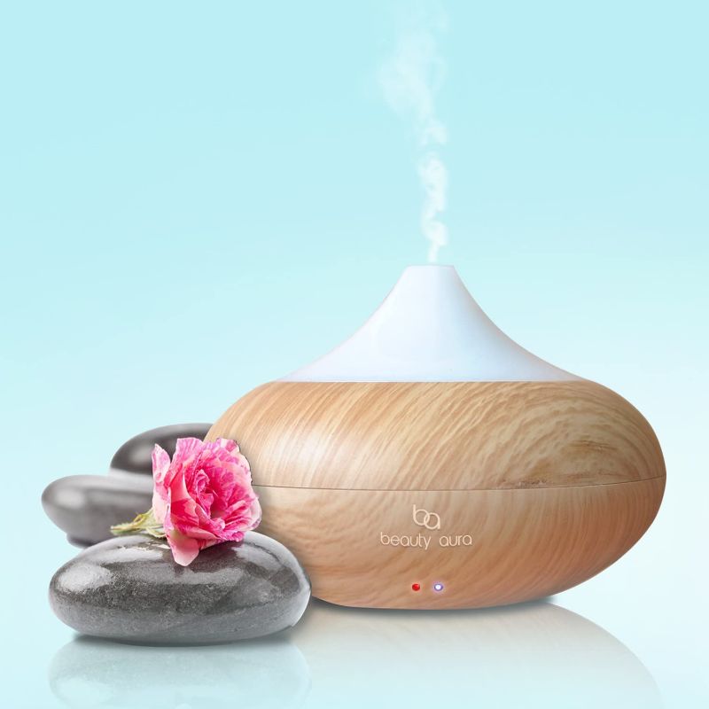 Photo 1 of Beauty Aura Wooden Ultrasonic Aromatherapy Oil Diffuser - Electric Diffuser for Essential Oils - Fills The Air with The Aroma of Oil to Promote Well-Being, Purifies Air, Humidifies!!!