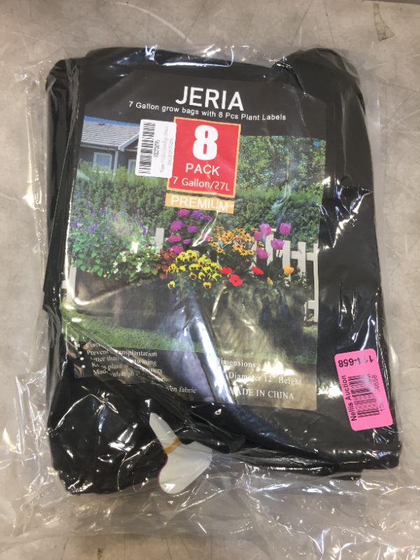 Photo 2 of JERIA 8-Pack 7 Gallon Grow Bags, Aeration Fabric Pots with Handles, Heavy Duty Thickened Nonwoven Grow Pots with 8 Pcs Plant Labels
