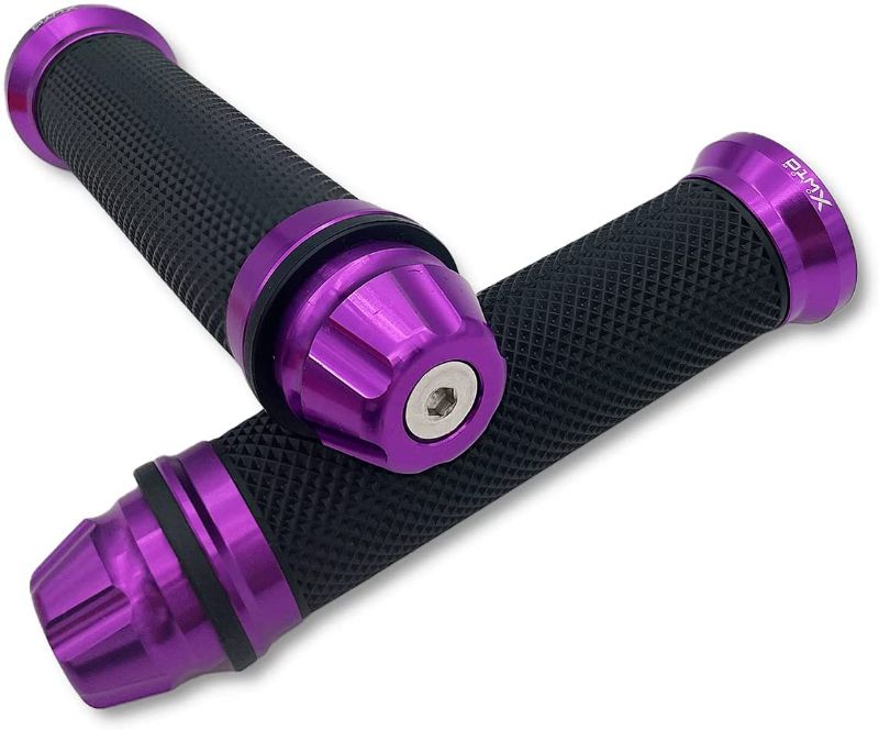 Photo 1 of 7/8'' Universal Motorcycle Handlebar Grips Bike Grips Thruster Grips 22mm 24mm for CBR650F CB650F PCX150 FZ16 Z800 S1000R BWSX by D1M?Purple?
