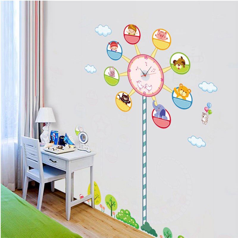 Photo 1 of DIY Clock Ferris Wheel Wall Clock  Wall Stickers for Kids Room  