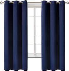 Photo 1 of 2 PANEL 42 W BY 18 L BGMENT CURTAINS NAVY BLUE 