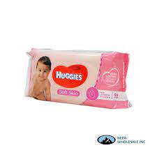 Photo 1 of  HUGGIES SOFT SKIN WIPES ( pack of 4 ) 56 wipes in each pack 