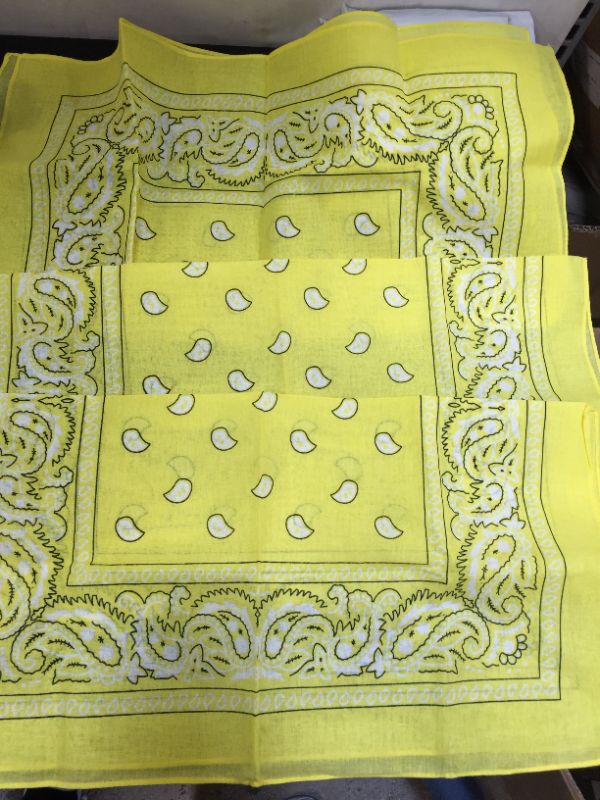 Photo 2 of 10 pack yellow bandanas ( 3 in each pack ) 