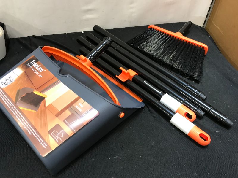 Photo 1 of  Dust Pan and Broom Set (Gray & Orange)
