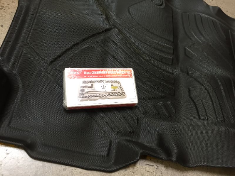 Photo 1 of MUSEMENT  CAR FLOOR MATS SET ---UNKNOWN MAKE AND MODEL WITH SOCKET WRENCH TOOL SET
