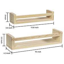 Photo 1 of 2 pcs wood floating shelf 