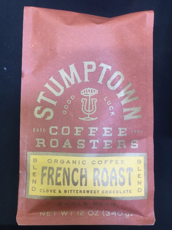 Photo 2 of 
Stumptown Coffee Roasters, French Roast - Organic Whole Bean Coffee - 12 Ounce Bag, Flavor Notes of Clove and Bittersweet Chocolate EXP- 10/08/21 