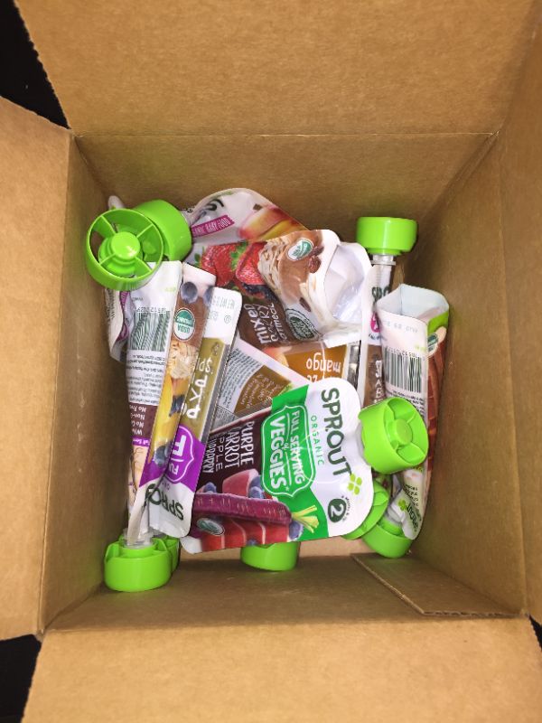 Photo 1 of BOX OF VARIOUS FLAVOR BABY FOOD - VARIOUS EXP DATES 