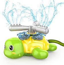 Photo 1 of  Outdoor Water Spray Sprinkler for Kids and Toddlers, Backyard Spinning Turtle Sprinkler Toy, Outdoor Games Water Spray Toys, Fun Backyard Fountain Play Toys 