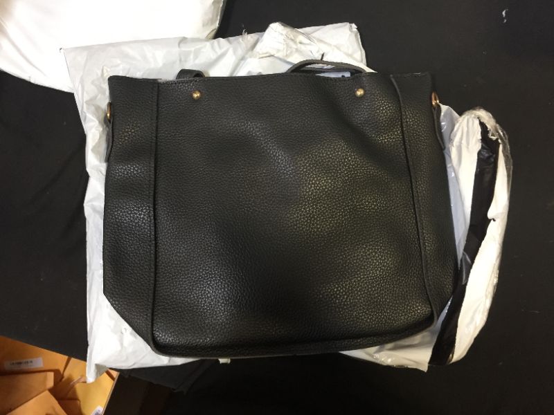 Photo 1 of Black Leatherette 3 Pc Bag Set 