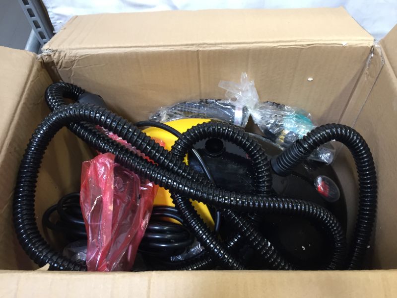 Photo 1 of McCulloch MC1275 Heavy-Duty Steam Cleaner with 18 Accessories, Extra-Long Power Cord, Chemical-Free Pressurized Cleaning for Most Floors, Counters, Appliances, Windows, Autos, and More, Yellow/Grey
