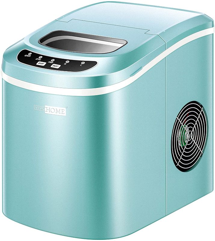 Photo 1 of VIVOHOME Electric Portable Compact Countertop Automatic Ice Cube Maker Machine 26lbs/day Light Green
