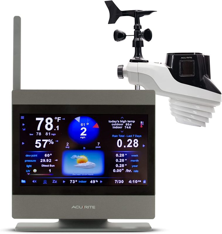 Photo 1 of AcuRite Atlas Professional Weather Station with Direct-to-Wi-Fi HD Display with Lightning Detection and Temperature, Humidity, Wind Speed/Direction, and Rainfall (01001M)
