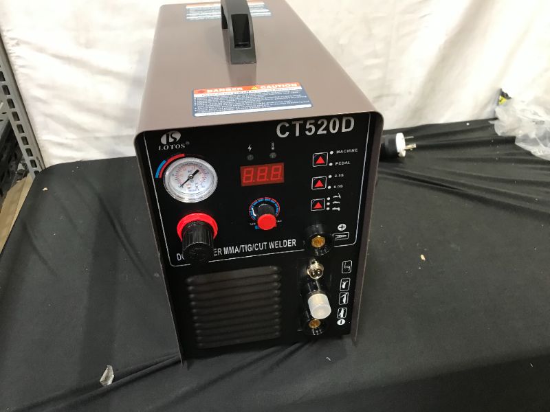 Photo 3 of Lotos cT520D 50 AMP Air Plasma cutter, 200 AMP Tig and StickMMAARc Welder 3 in 1 combo Welding Machine, A Inch clean cut, Brown