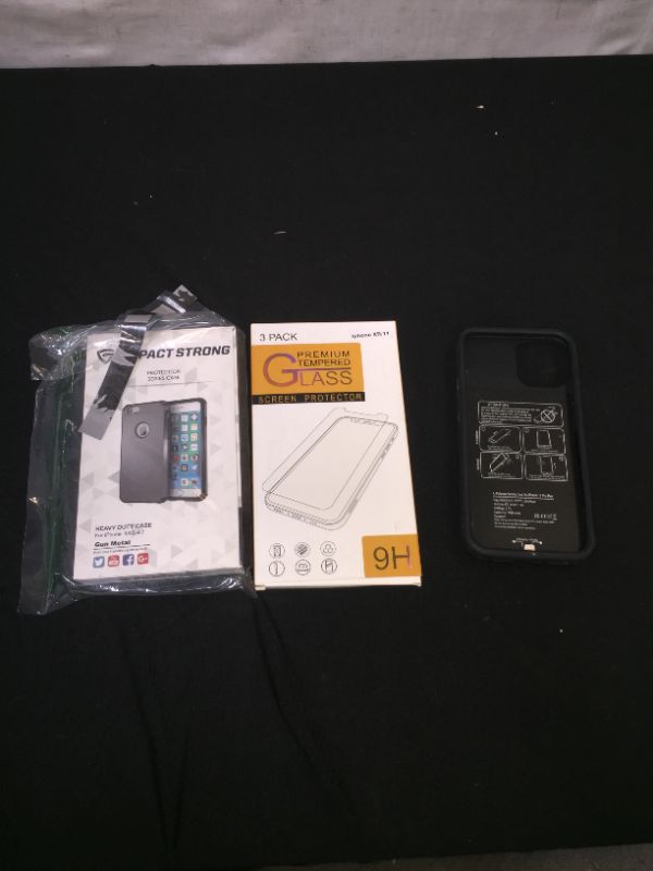 Photo 1 of iphone xr screen protector, iphone pro max battery phone case(used), iphone 6 phone case