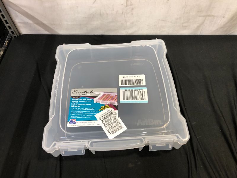 Photo 1 of ArtBin 6913AB 12" x 12" Portable Art & Craft Organizer with Handle, [1] Plastic Storage Case, Clear, 1 Pack
