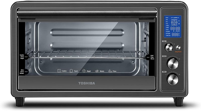Photo 1 of Toshiba Digital Toaster Oven with Double Infrared Heating and Speedy Convection, Larger 6-slice/12-inch Capacity, 1700W, 10 Functions and 6 Accessories Fit All Your Needs
