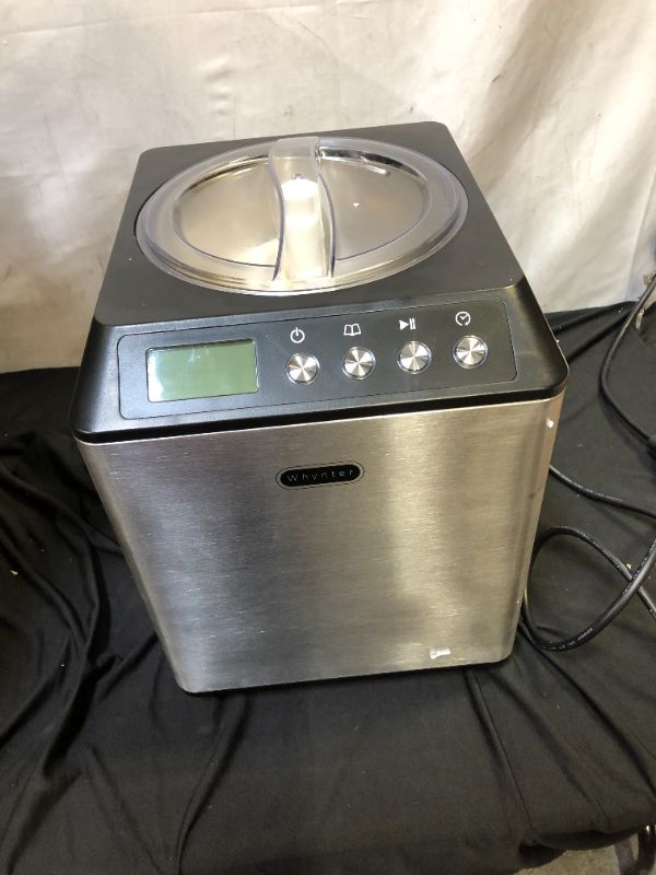 Photo 3 of 2.1 Qt. Stainless Steel Electric Ice Cream Maker with Built-In Timer