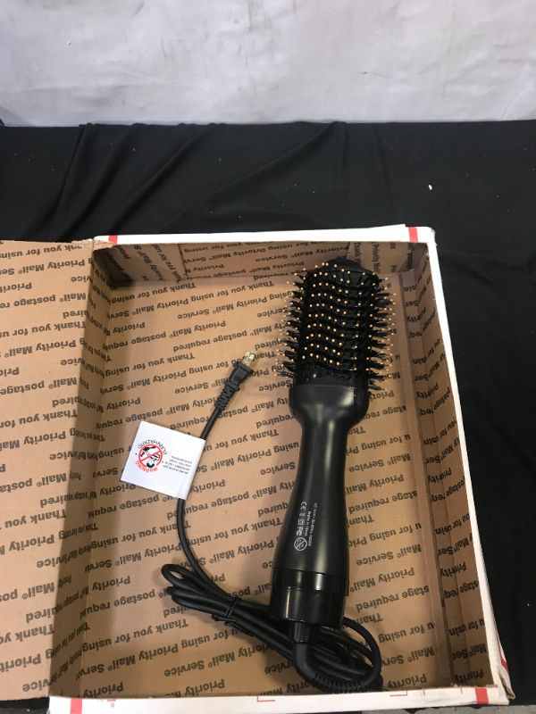 Photo 2 of 1200W 2-In-1 One-Step Hair Dryer and Volumizer Hot Air Brush Hair Straightening Curling Electric Comb
