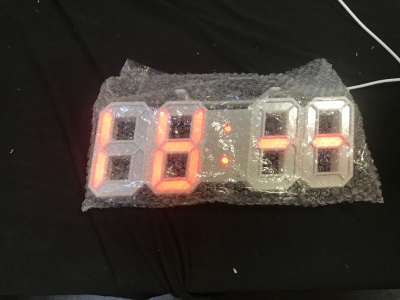 Photo 1 of 3D LED DIGITAL WALL ALARM CLOCK