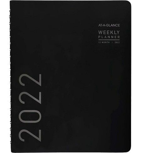 Photo 1 of AT-A-GLANCE 2022 8.25" x 11" Weekly/Monthly Planner Contemporary Black 70-950X-05-22
