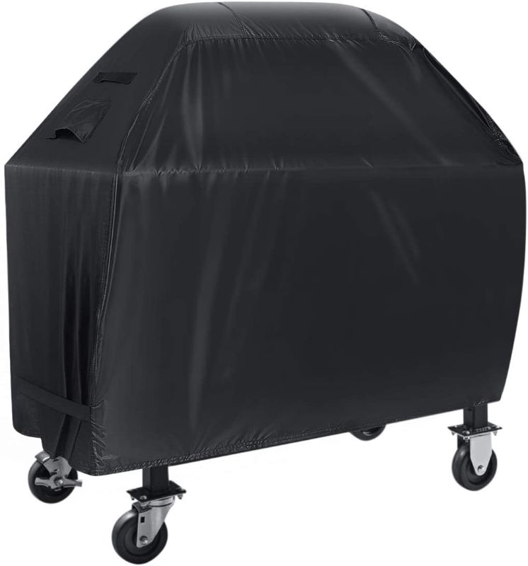 Photo 1 of YARDWE 58 inch BBQ Grill Cover - Gas Grill Cover with Handles for Weber,Brinkmann, Char Broil, Holland and Jenn Air UV & Dust & Water Resistant, Weather Resistant, Rip Resistant (Black)