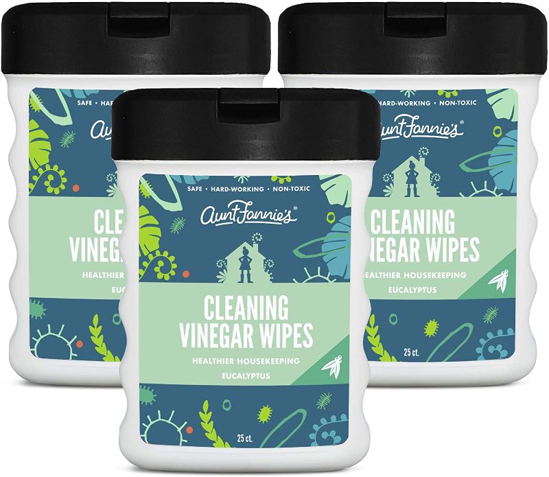 Photo 1 of 
Aunt Fannie's Travel Size Vinegar Cleaning Wipes, 25 Count (Eucalyptus, 3-Pack