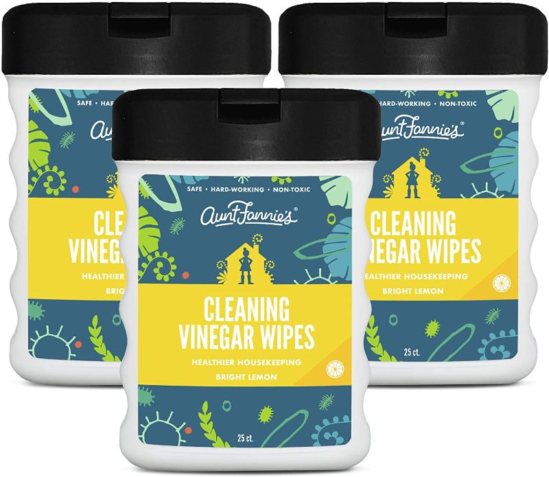 Photo 1 of 
Aunt Fannie's Travel Size Vinegar Cleaning Wipes, 25 Count (Bright Lemon, 3-Pack)