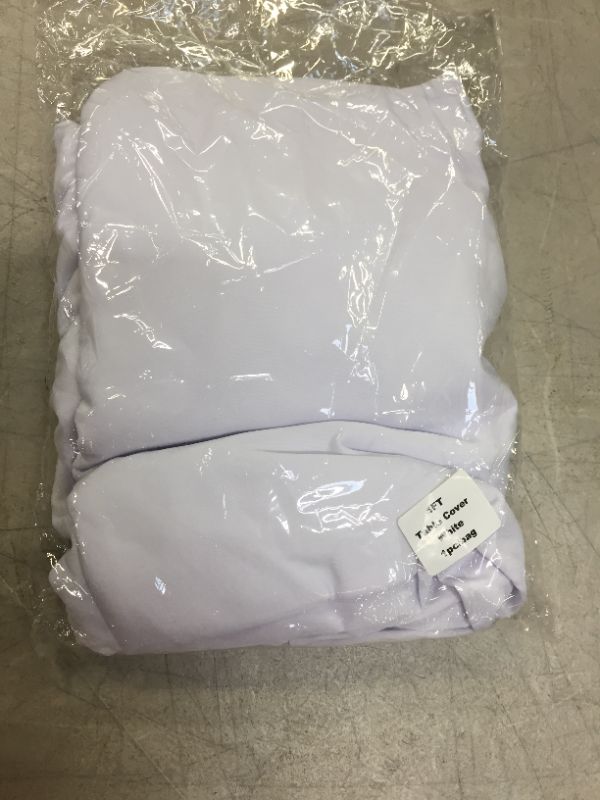 Photo 1 of 4 ft White Table Cover 4 pack